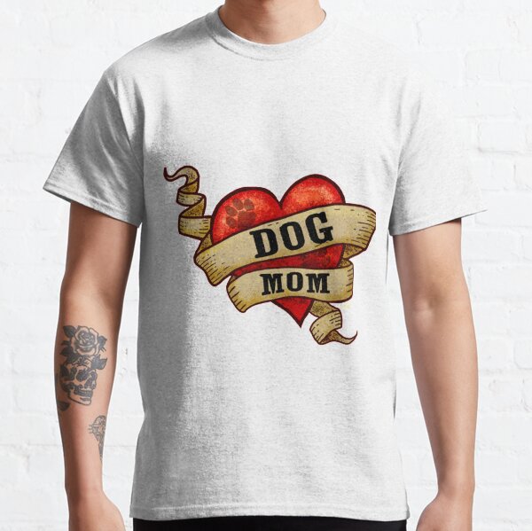 Vintage Heart Dog Mom  Classic T-Shirt