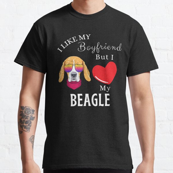 I Love My Beagle Dog Girlfriend Gift Classic T-Shirt