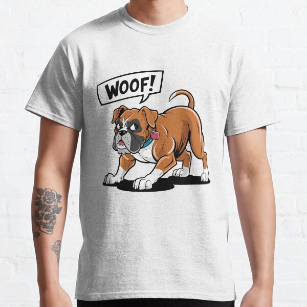 Energetic Boxer Dog Barking Classic T-Shirt