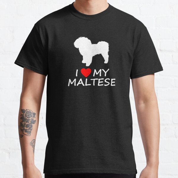 I Heart My Maltese Dog  Classic T-Shirt