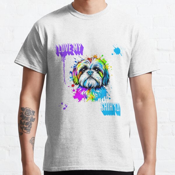 I Love My Shih Tzu || Paint Splatter Art Classic T-Shirt