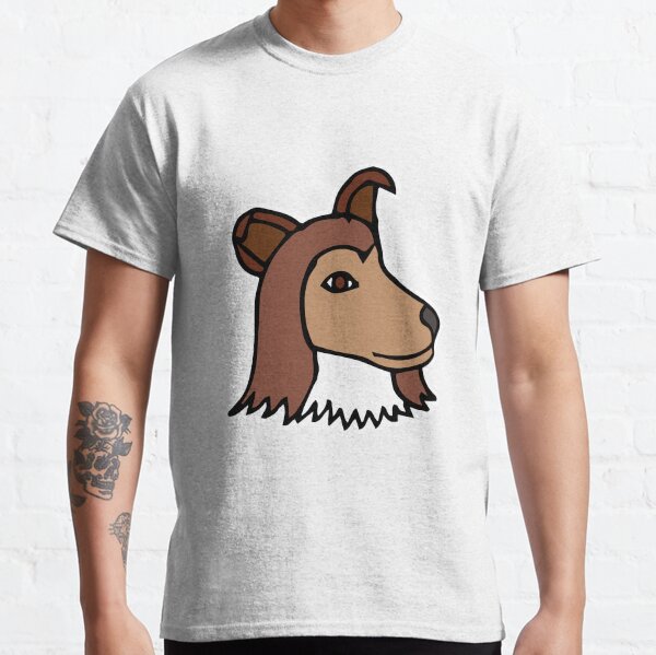 Collie Dog Cartoon Drawing Classic T-Shirt