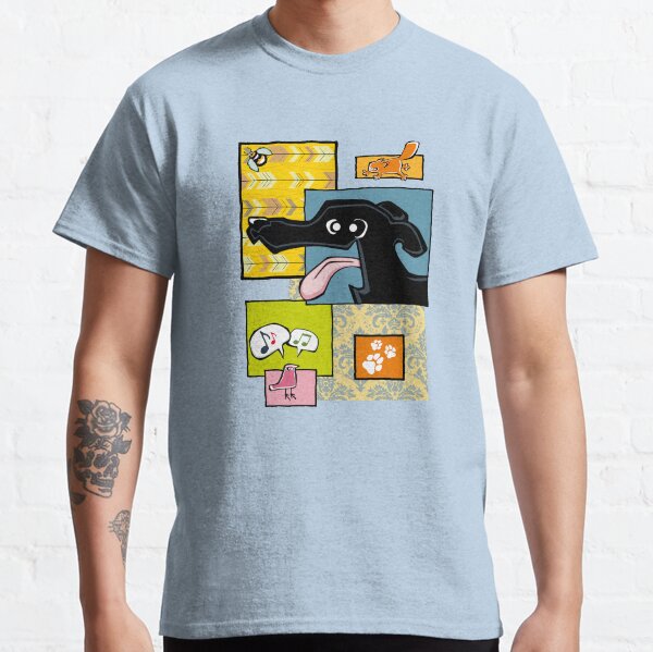 Greyhound - Black (Collage) Classic T-Shirt