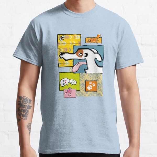 Greyhound - White and Fawn (Collage) Classic T-Shirt