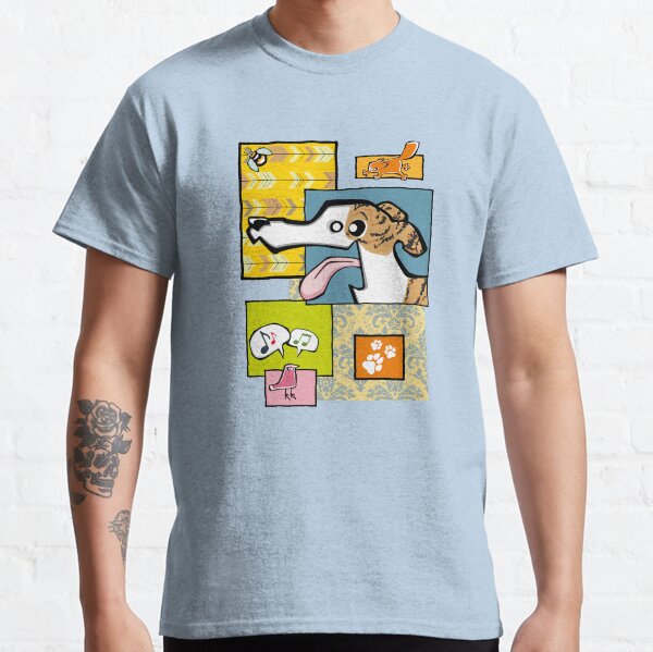 Greyhound - Light Brindle and White (Collage) Classic T-Shirt