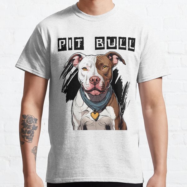 Graffiti Dog - Pit Bull Lover Tee Black and White Classic T-Shirt