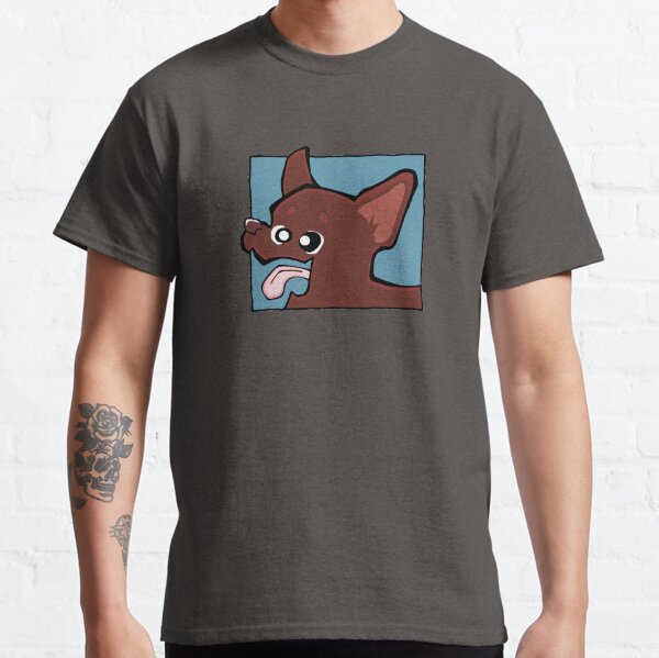 Chihuahua - Short Hair - Chocolate (Face) WHITE BG Classic T-Shirt