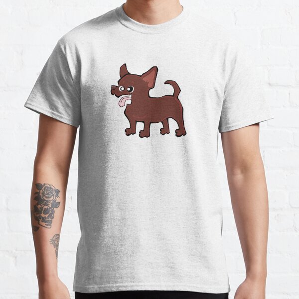 Chihuahua - Short Hair - Chocolate (Full Body) WHITE BG Classic T-Shirt