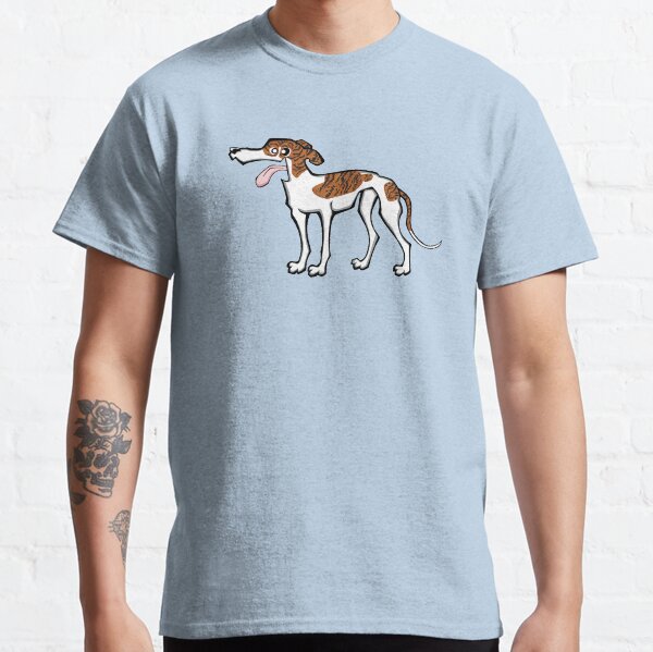 Greyhound - Dark Brindle and White (Full Body) BLUE BG Classic T-Shirt