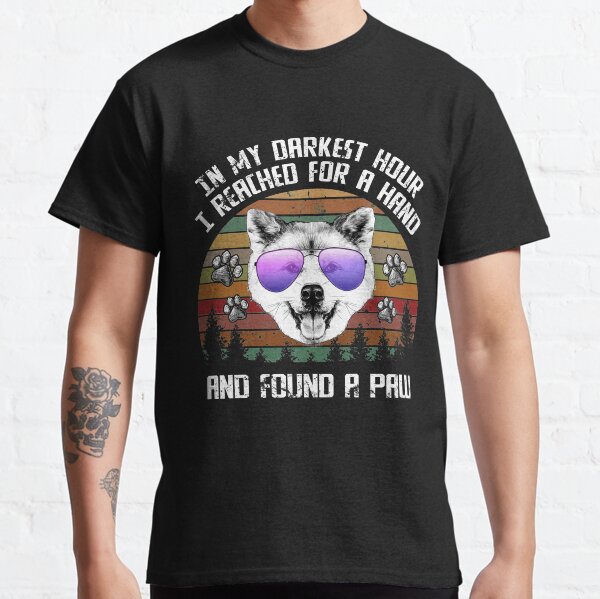 I Reach For A Hand And Found A Paw T shirt Shiba Inu Classic T-Shirt
