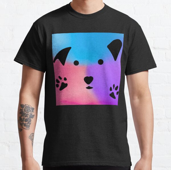 Colorful Cute Dog Face Design  A Vibrant Tribute to Mans Best Friend Classic T-Shirt
