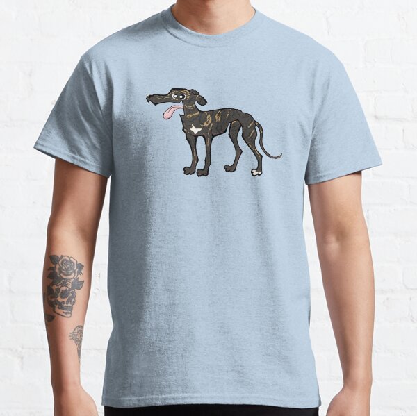 Greyhound - Dark Brindle (Full Body) BLUE BG Classic T-Shirt