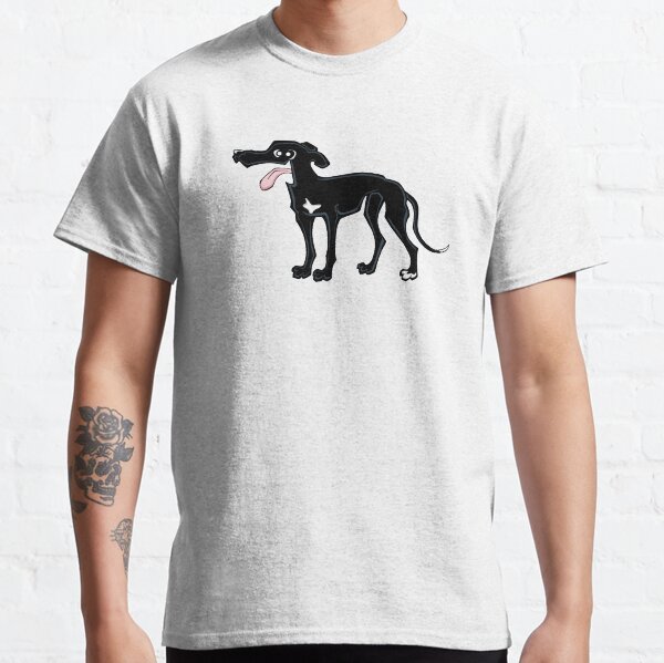 Greyhound - Black (Full Body) WHITE BG Classic T-Shirt