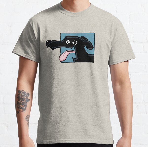 Greyhound - Black (Face) WHITE BG Classic T-Shirt