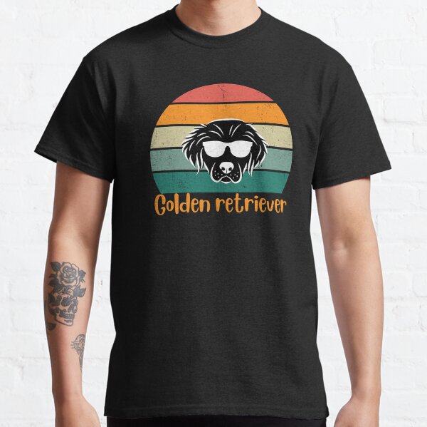 Golden retriever Retro design  Classic T-Shirt