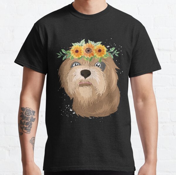 Floral Flower Crown Dog Owner Dog Breed Cavapoo Classic T-Shirt