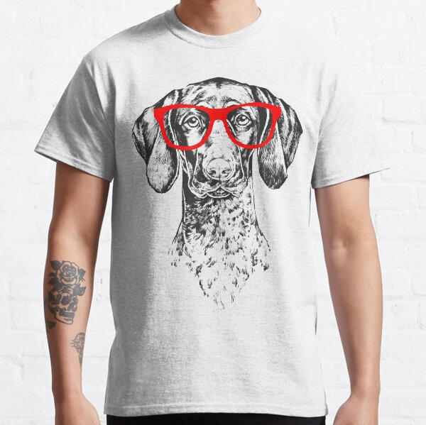 German Shorthaired Pointer Glasses Nerd Gsp Dog Classic T-Shirt