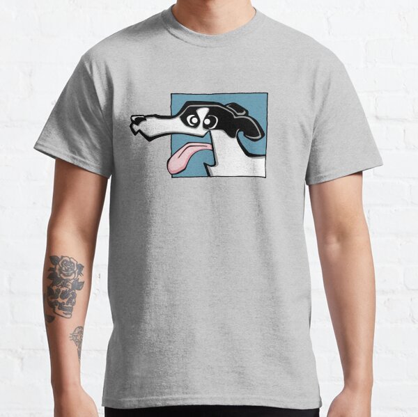Greyhound - White and Black (Face) WHITE BG Classic T-Shirt