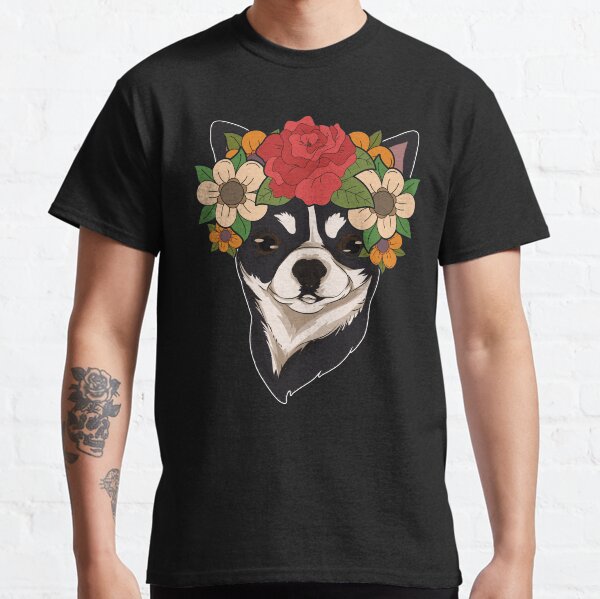 Flower Crown Dog Owner Botanical Pet Chihuhua Classic T-Shirt