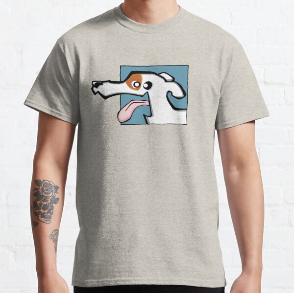 Greyhound - White and Fawn (Face) WHITE BG Classic T-Shirt
