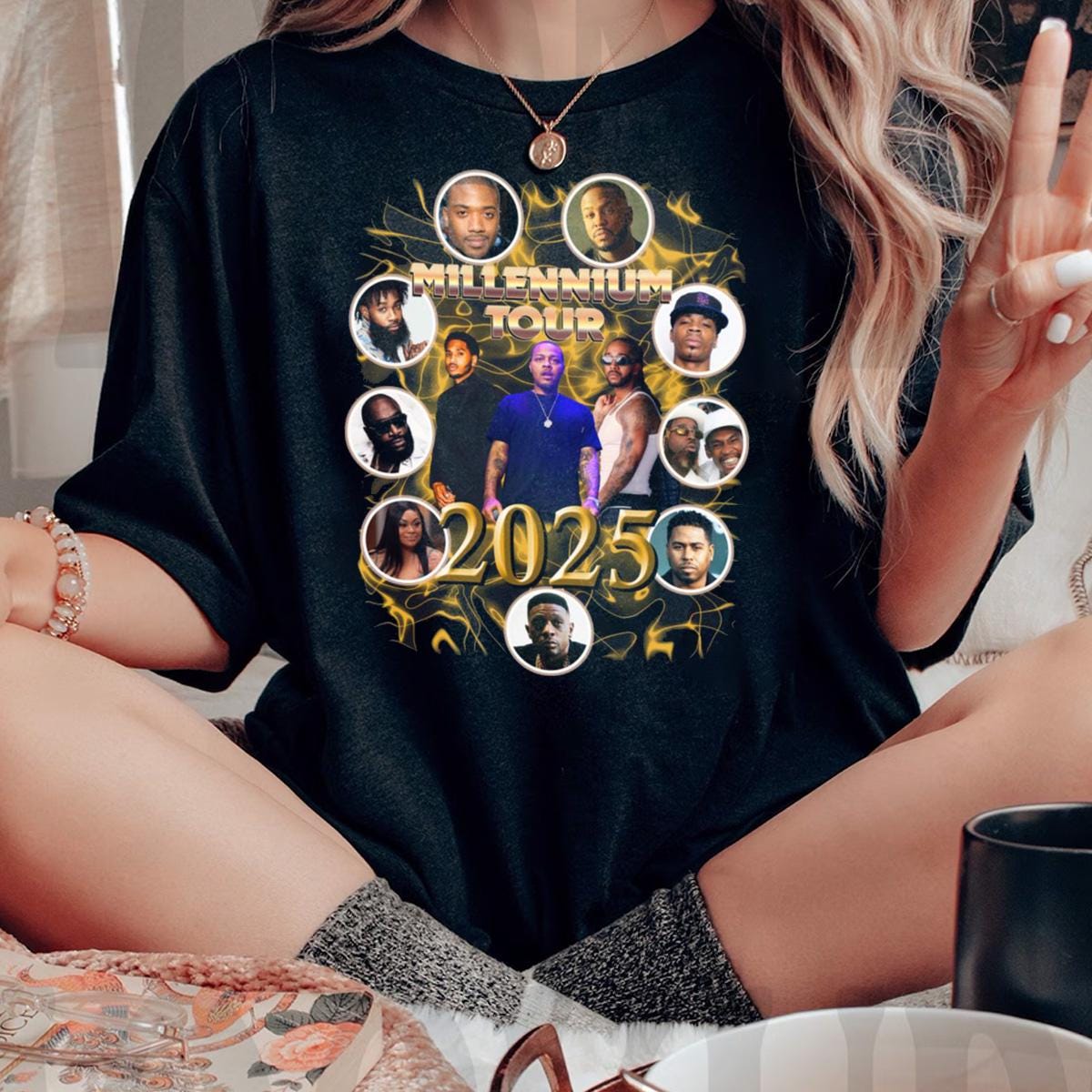 Millennium Tour 2025 Shirt, Retro Hip Hop Tee, Concert Apparel, Music Lovers Gift, 90S Nostalgia Shirt