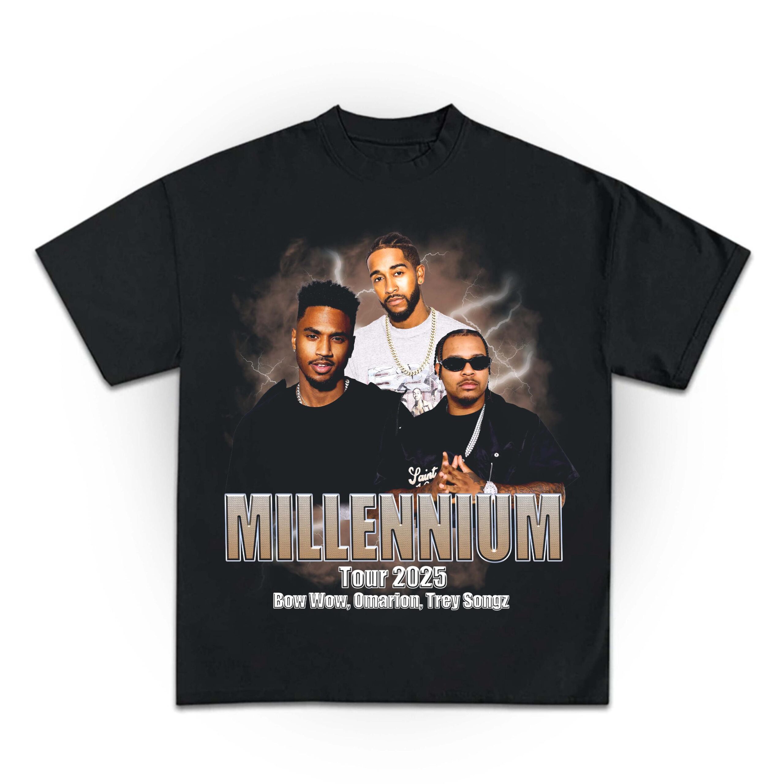 Millennium Tour 2025 Halftone Design Shirt , Concert Merch, Bow Wow Tour, Omarion Graphic Tee, Nostalgic Tour