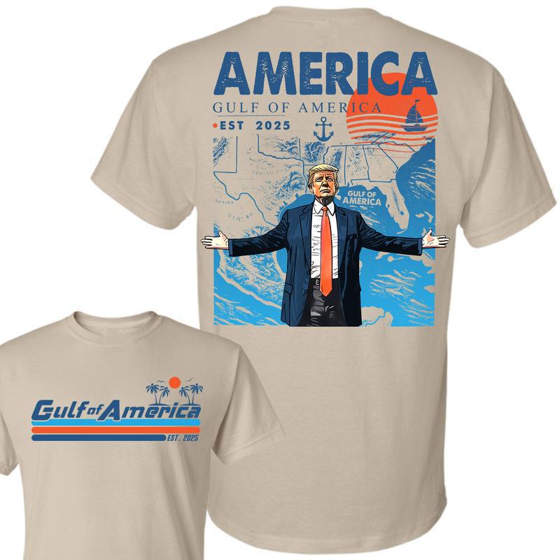 Trump Gulf Of America Est 2025 2 Sided Shirt, Shirt Unisex Full Color For Man And Women