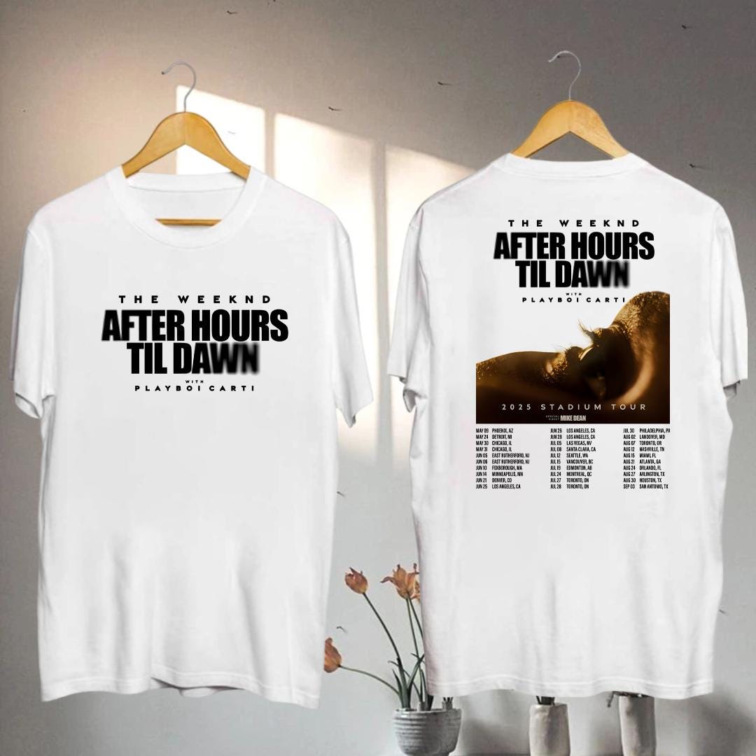 The Weeknd Graphic Tee, 2025 The Weeknd After Hours Til Dawn Tour Shirt, The Weeknd Hurry Up Tomorrow, The Weeknd Fan Gift, The Weeknd Merch