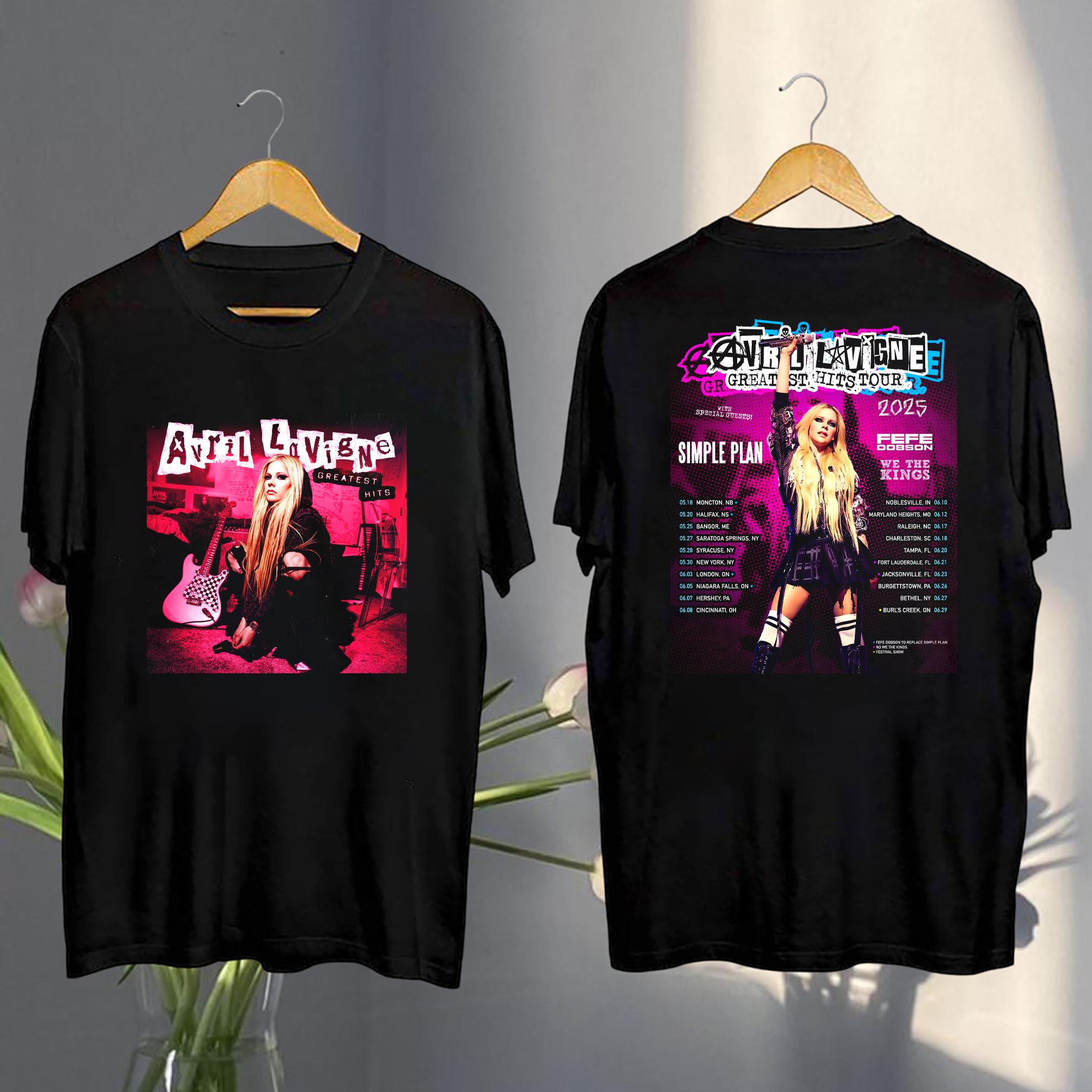 2025 Avril Lavigne Greatest Hits Tour Shirt, Avril Lavigne 2025 Concert, Avril Lavigne Fan Gift, Avril Lavigne Merch, Avril Lavigne Shirt