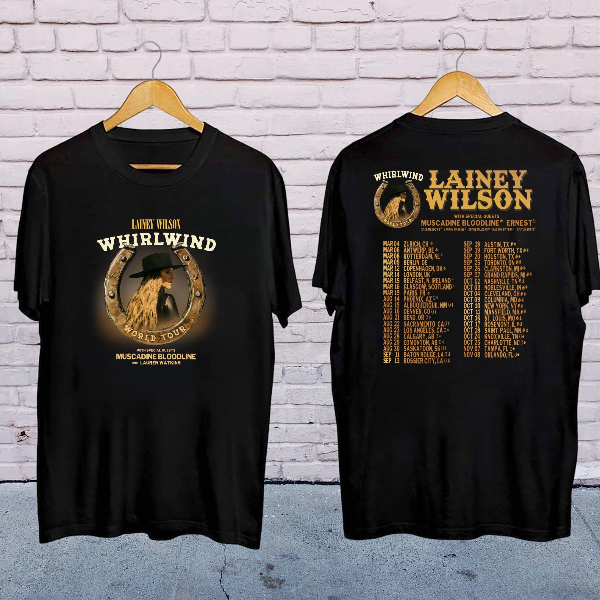 Lainey Wilson Whirlwind World Tour 2025 Shirt, Lainey Wilson 2025 Concert, Lainey Wilson Fan Gift, Lainey Wilson Merch, Country Music Shirt