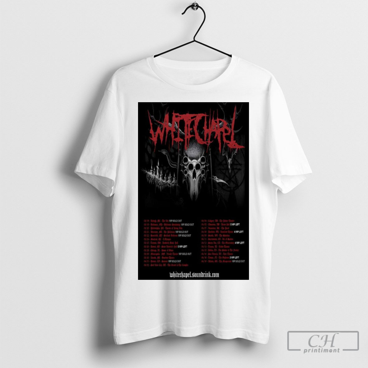 Whitechapel Tour 2025 Hymns In Dissonance PosterShirt