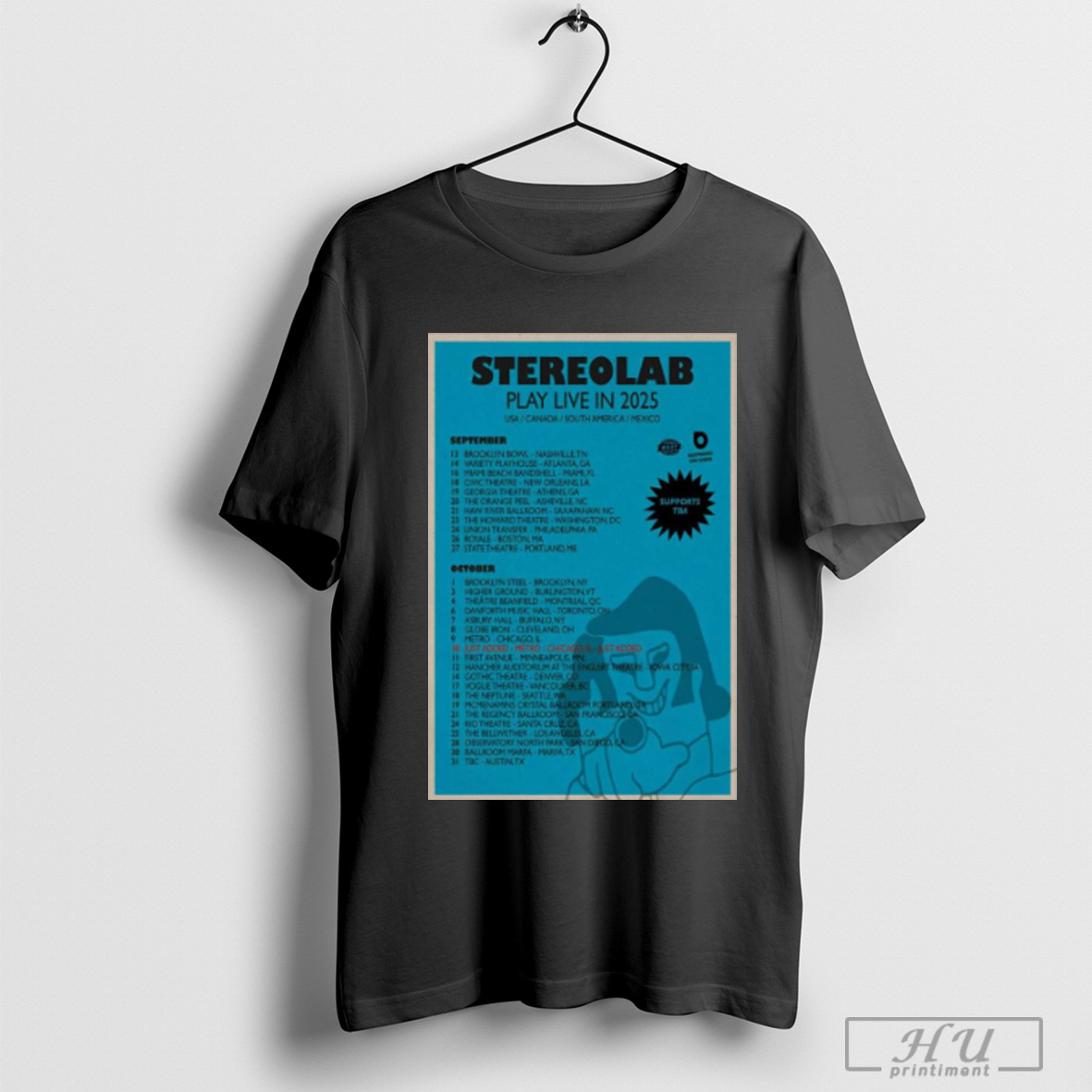 Trendy Poster Stereolab Play Live In Tour Usa Canada South America Mexico Sep Oct 2025 Shirt