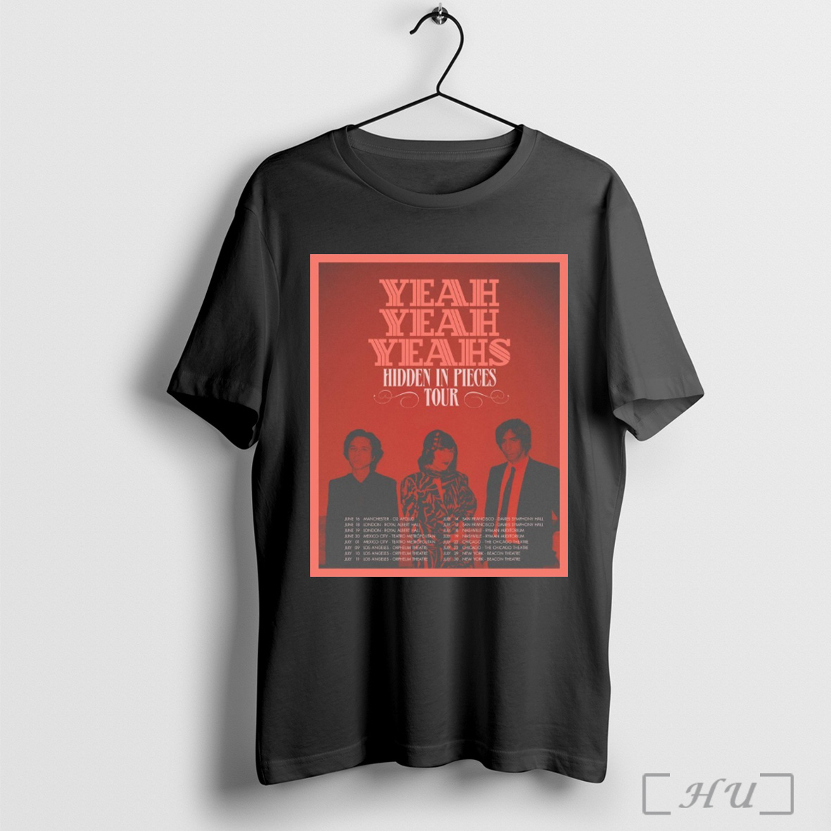 Trending Poster Yeah Yeah Yeahs Hidden In Pieces Tour 2025 June 16 Manchester 02 Apollo June 18 London Royal Albert Hall Shirt