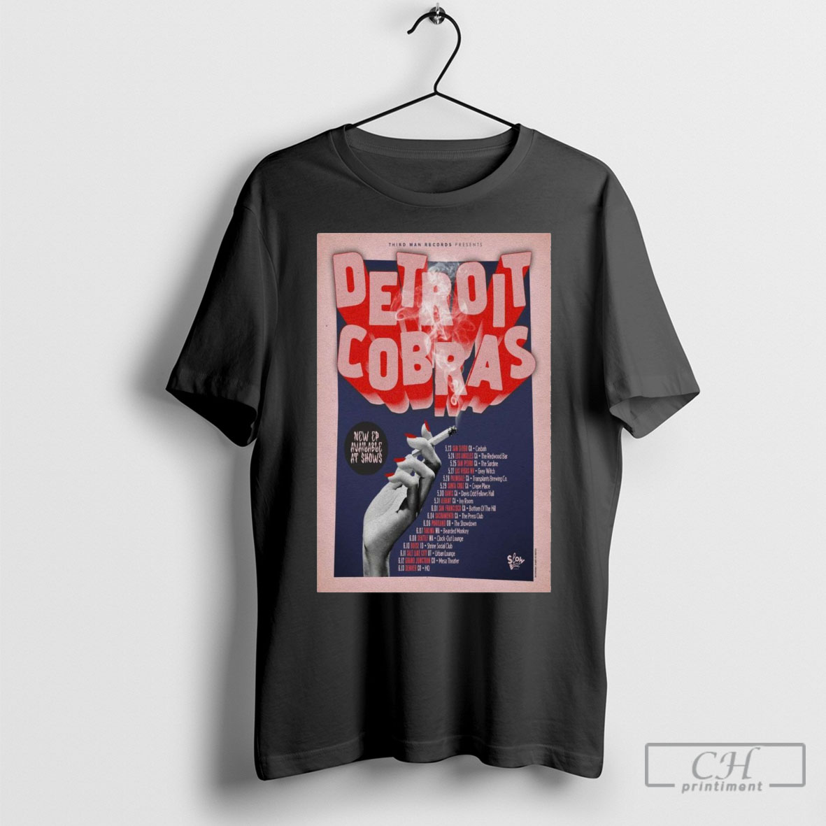 Third Man Records Presents Detroit Cobras Spring Tour 2025 5 23 San Diego Ca Casbah 5 24 Los Angeles Ca The Redwood BarShirt