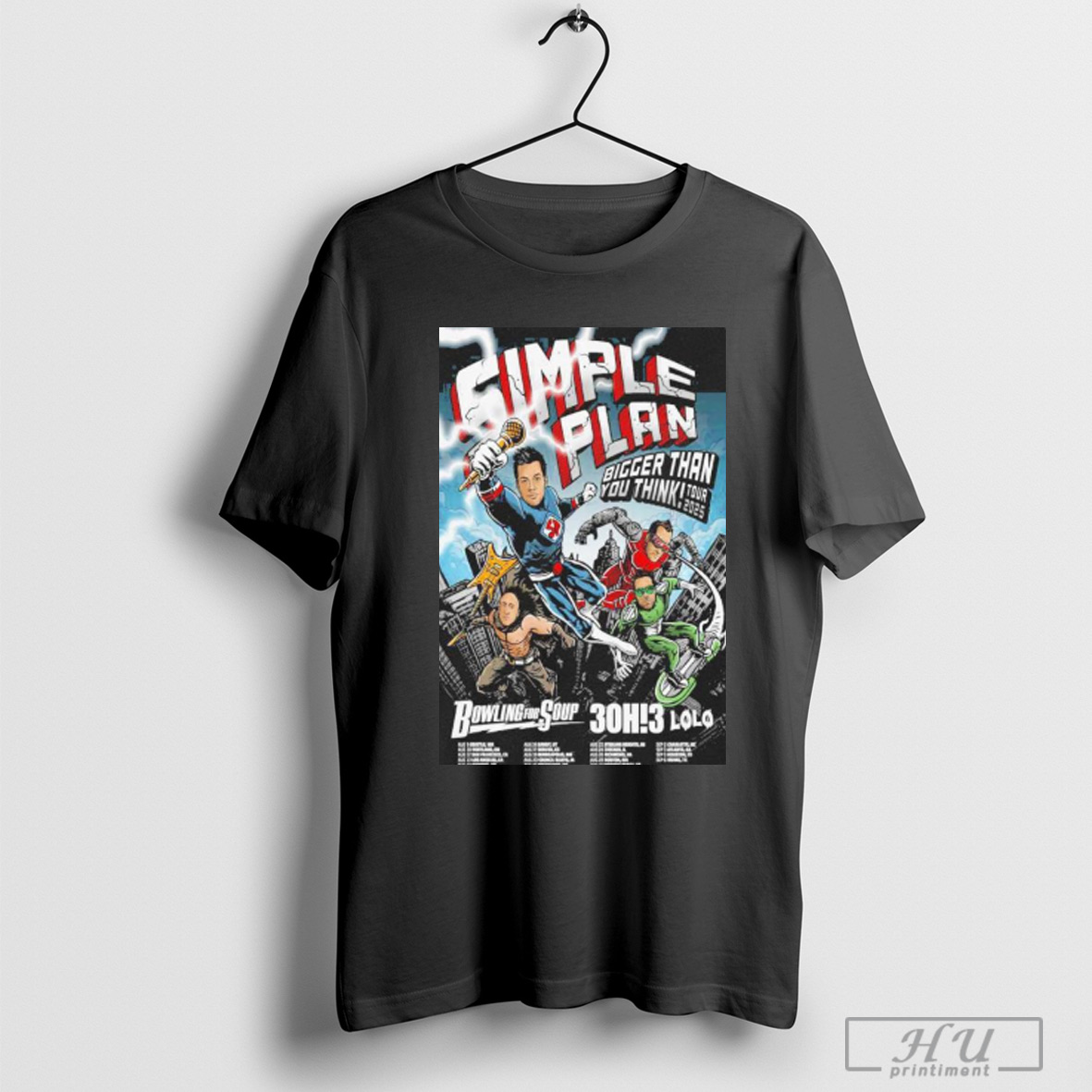Simple Plan Bigger Than You Think Tour 2025 Poster Shirt