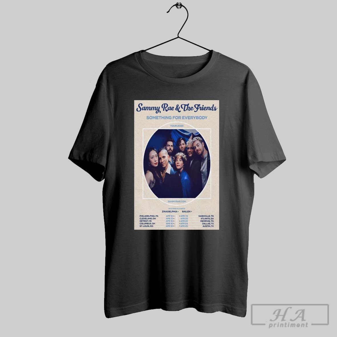 Poster Sammy Rae And The Friends Something For Everybody Tour 2025 With Special Guest Zinadelphia Bailen Shirt