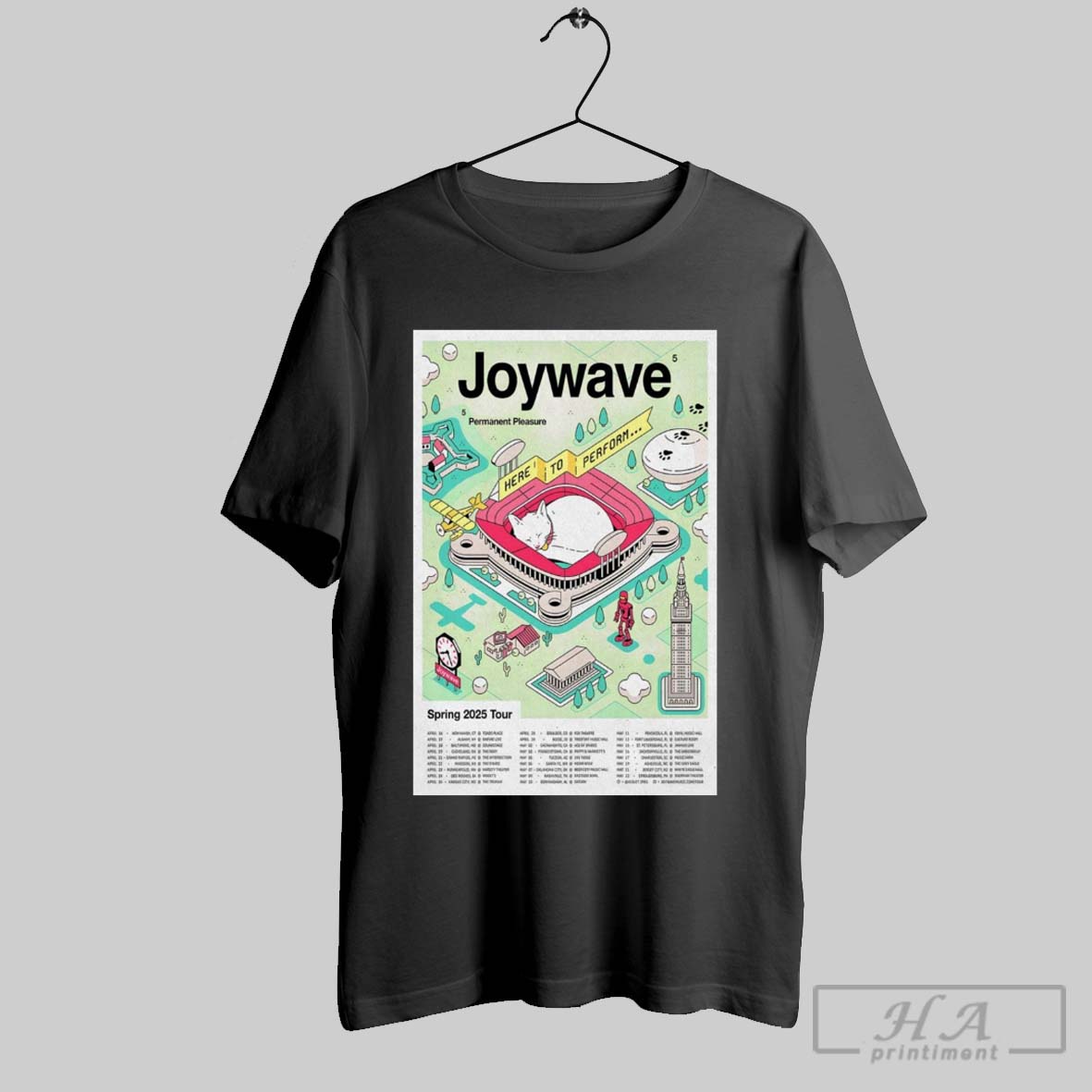Poster Joywave Spring Tour 2025 Permanent Pleasure Here To Perform April 36 Hayer Ct Toads Place Shirt
