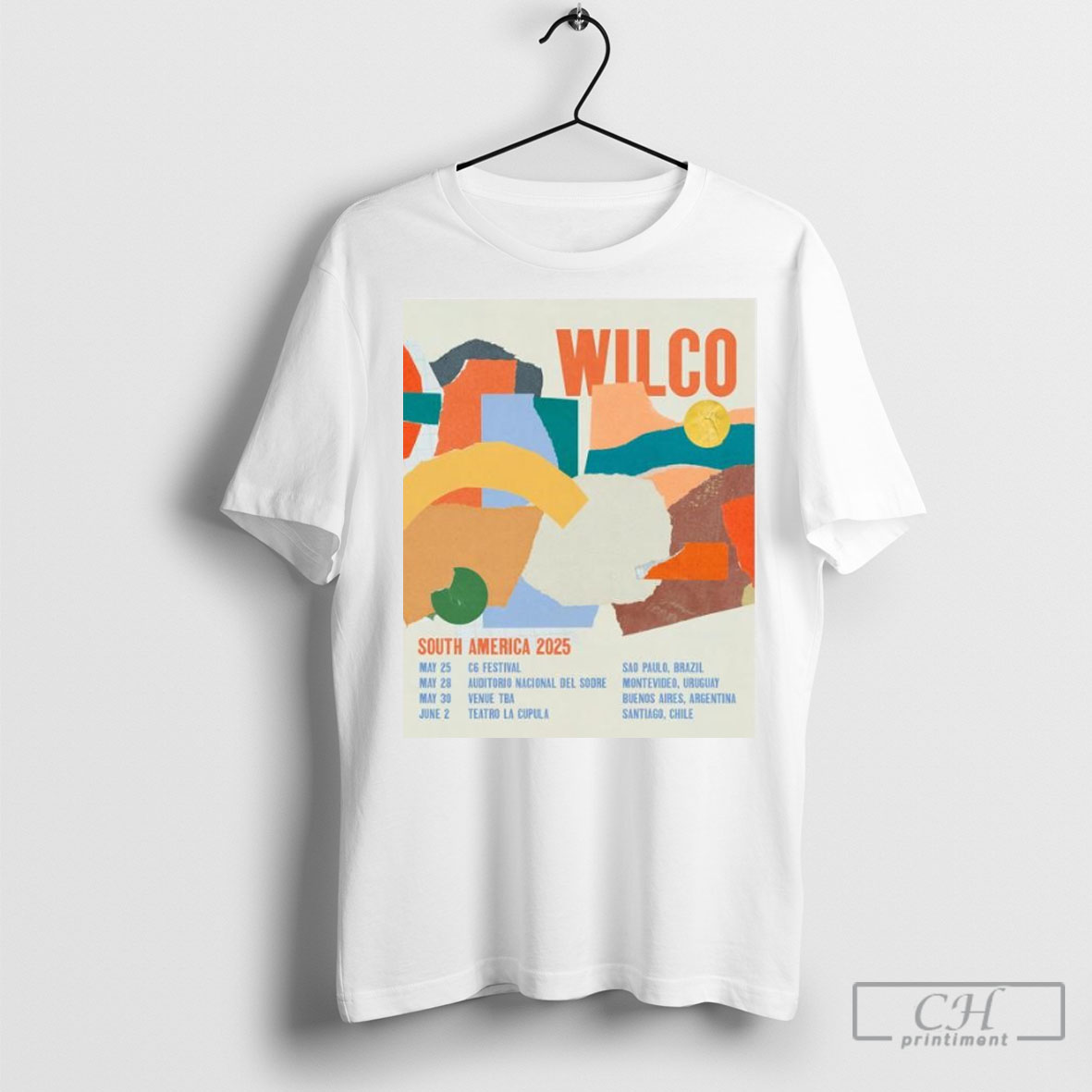 Official Wilco South America Tour 2025 Dates Poster Merch Shirt