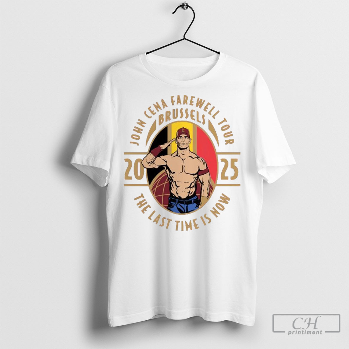 Official Wwe John Cena Farewell Tour 2025 Brussels The Last Time Is Now Painting Shirt