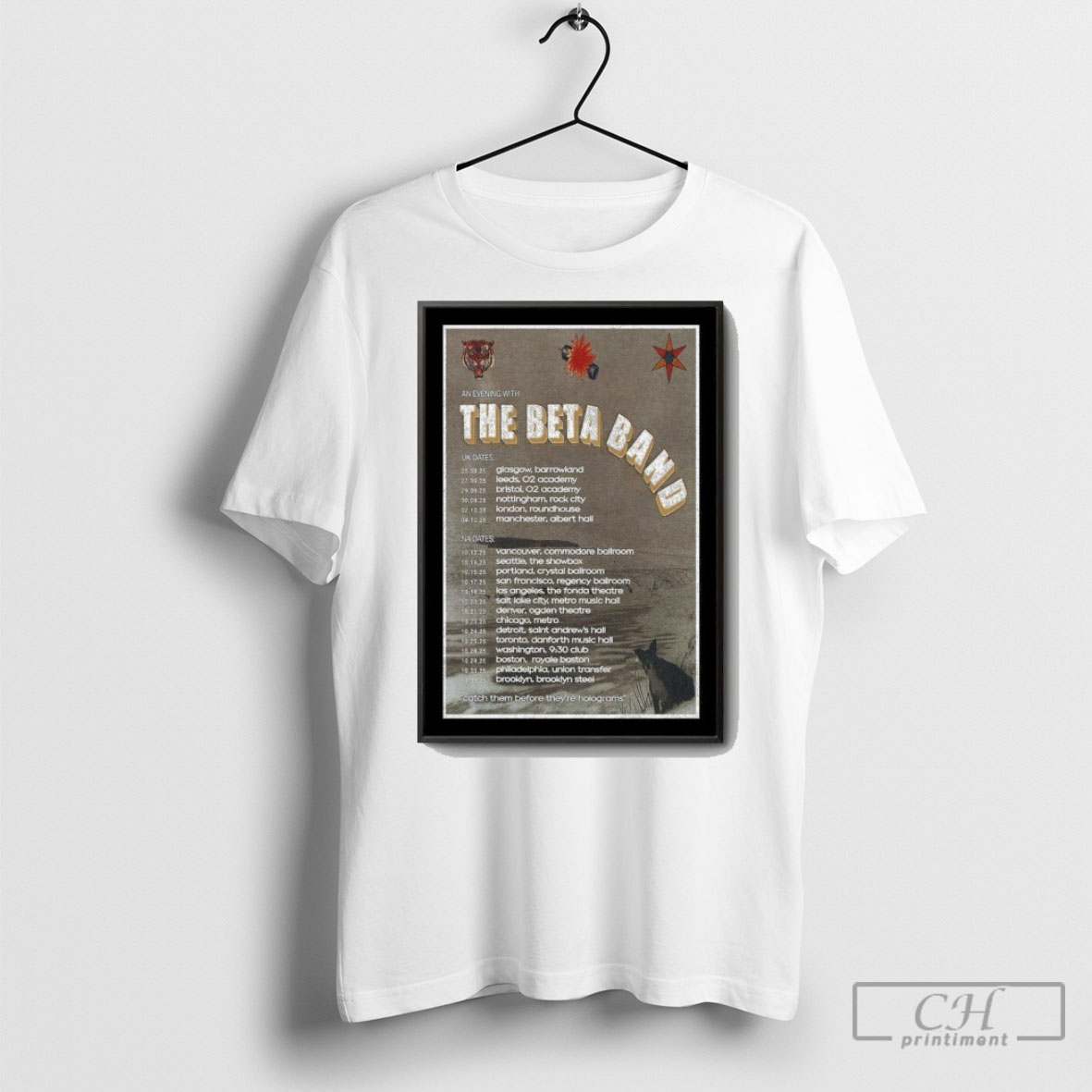 Official Poster The Beta Band Uk North America Tour 2025 Shirt
