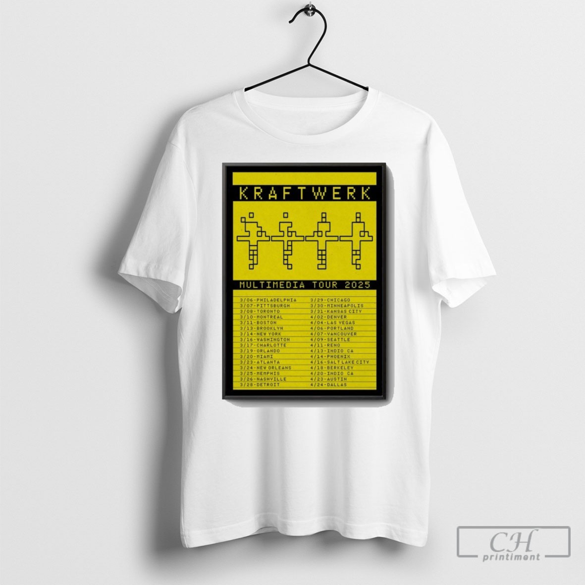Official Poster Kraftwerk Multimedia Tour 2025 Shirt