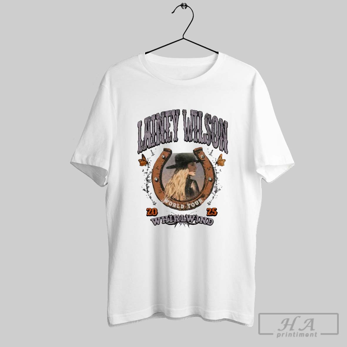 Official Lainey Wilson Horseshoe Whirlwind World Tour 2025 Limited Shirt