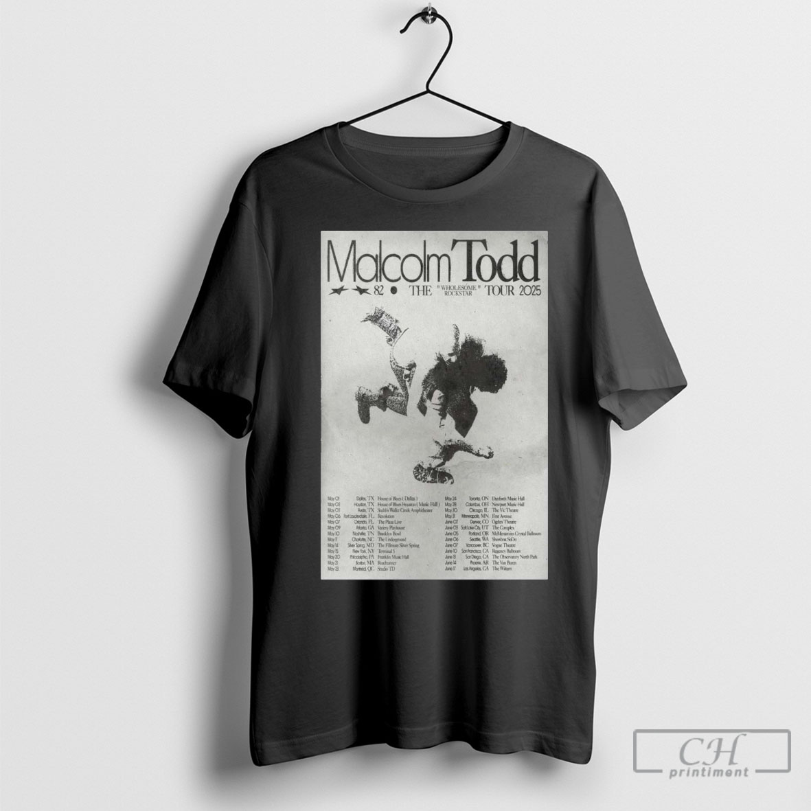 Official Malcolm Todd The Wholesome Rockstar Tour 2025 May 01 Dallas Tx House Of Blues May 02 Houston Tx Shirt Cutom Poster Coffee Mugs Ornaments