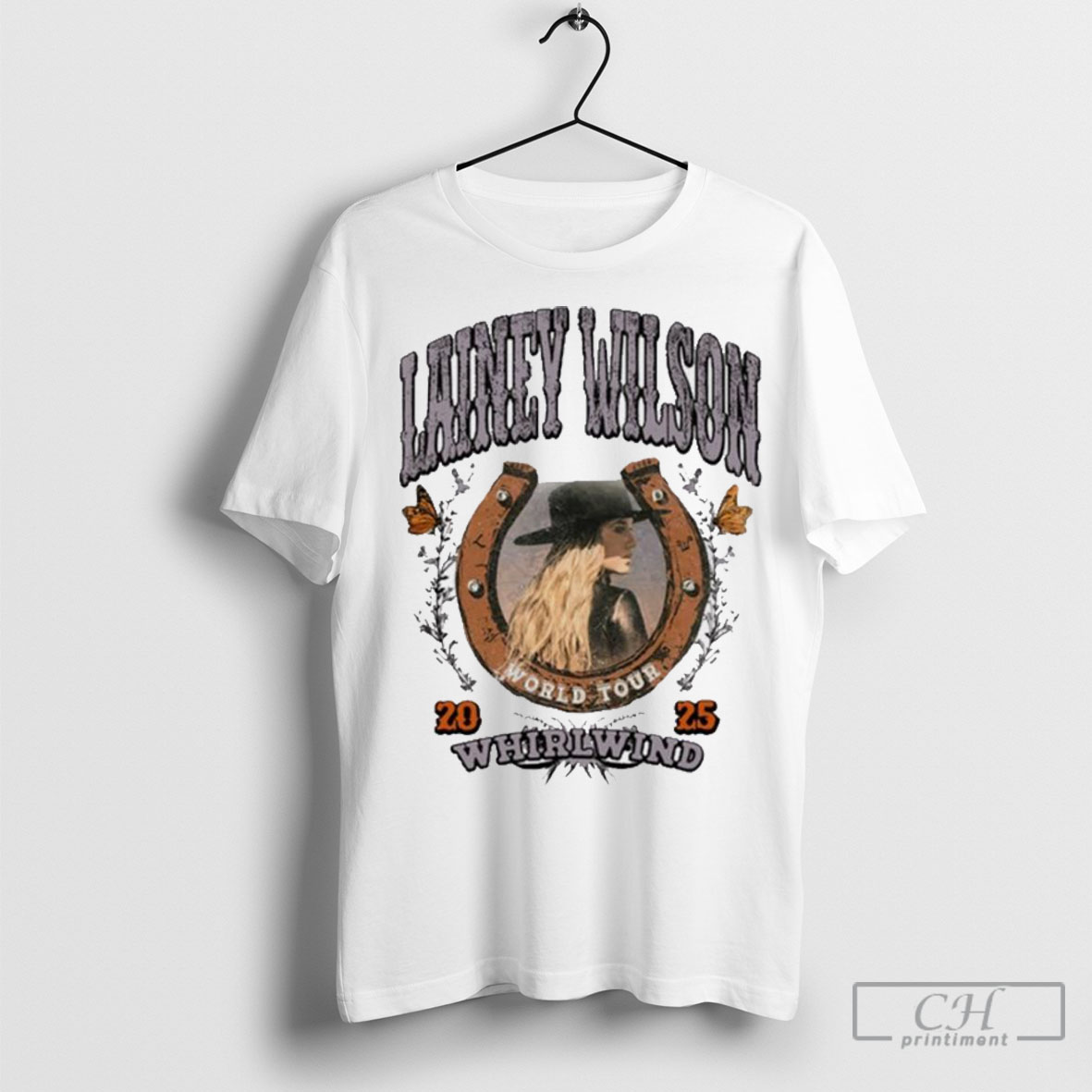 Official Lainey Wilson Horseshoe Whirlwind World Tour 2025 Limited Shirt