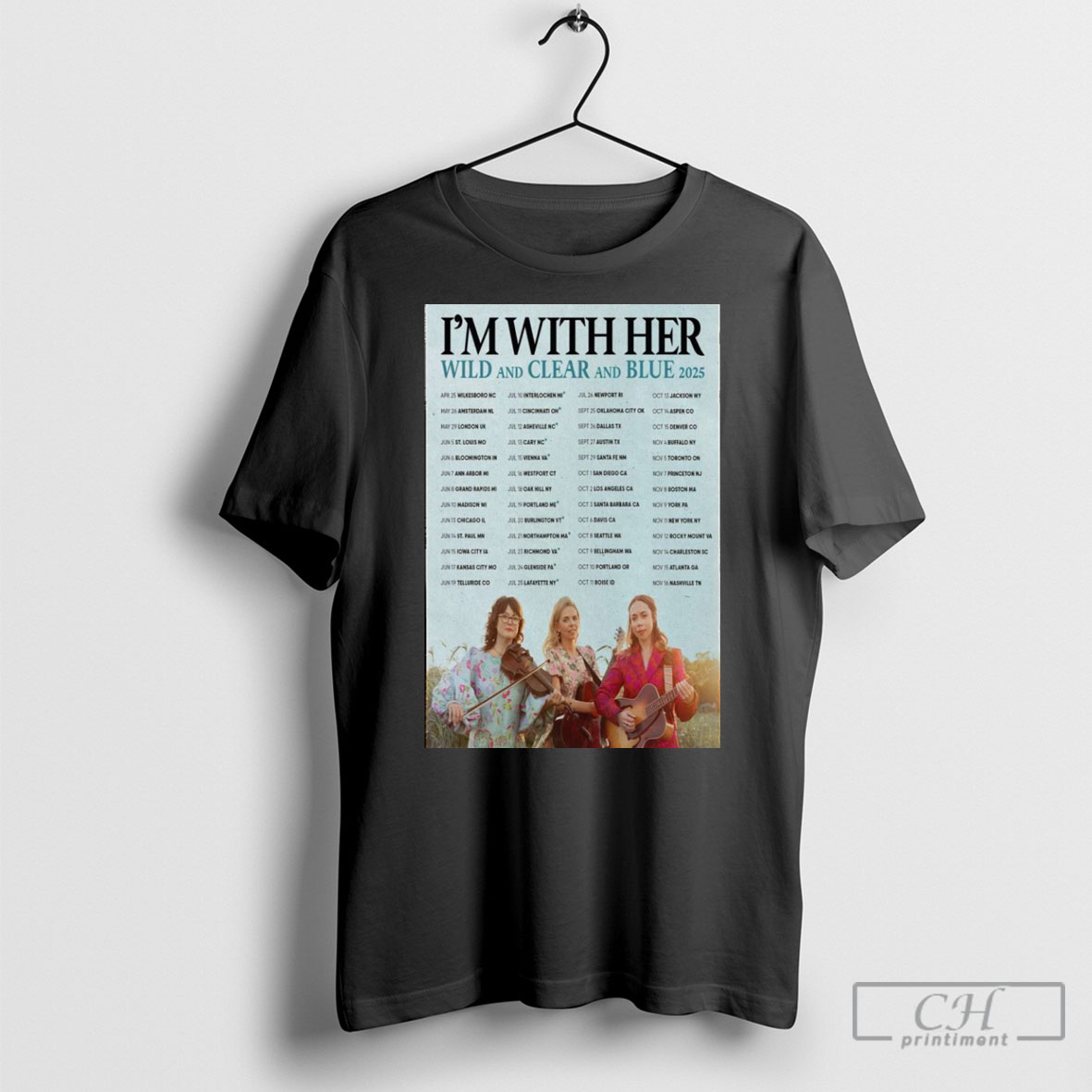 Official Im With Her Wild And Clear And Blue Tour 2025 Poster Shirt
