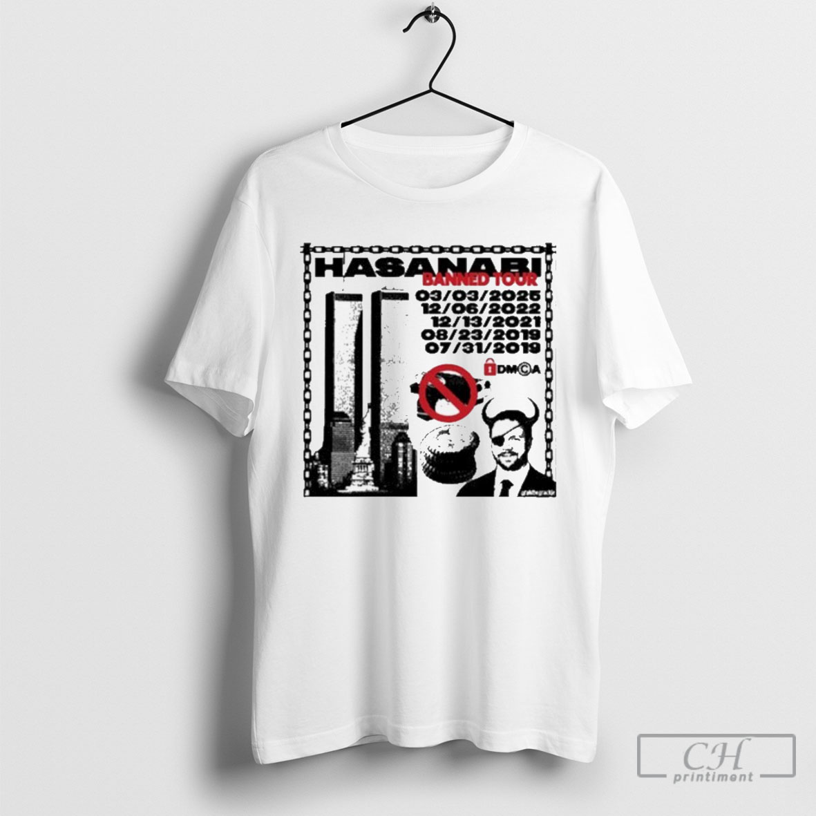 Official Hasanabi Banned Tour 2019 2025 Shirt