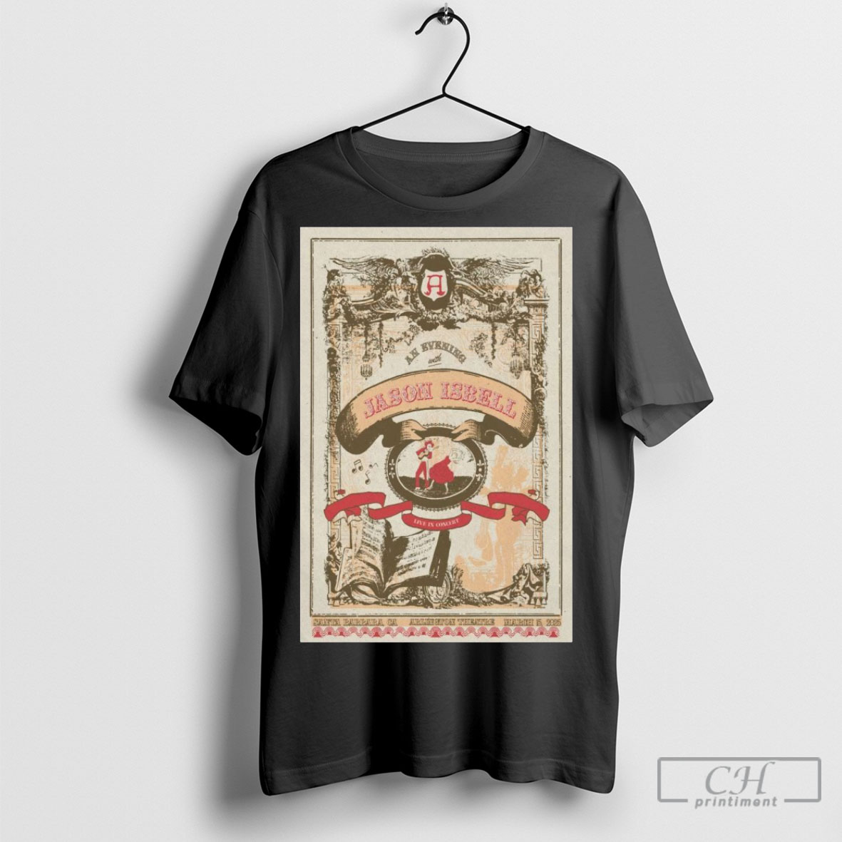 Official Jason Isbell 2025 Santa Barbara Ca Tour Poster Shirt