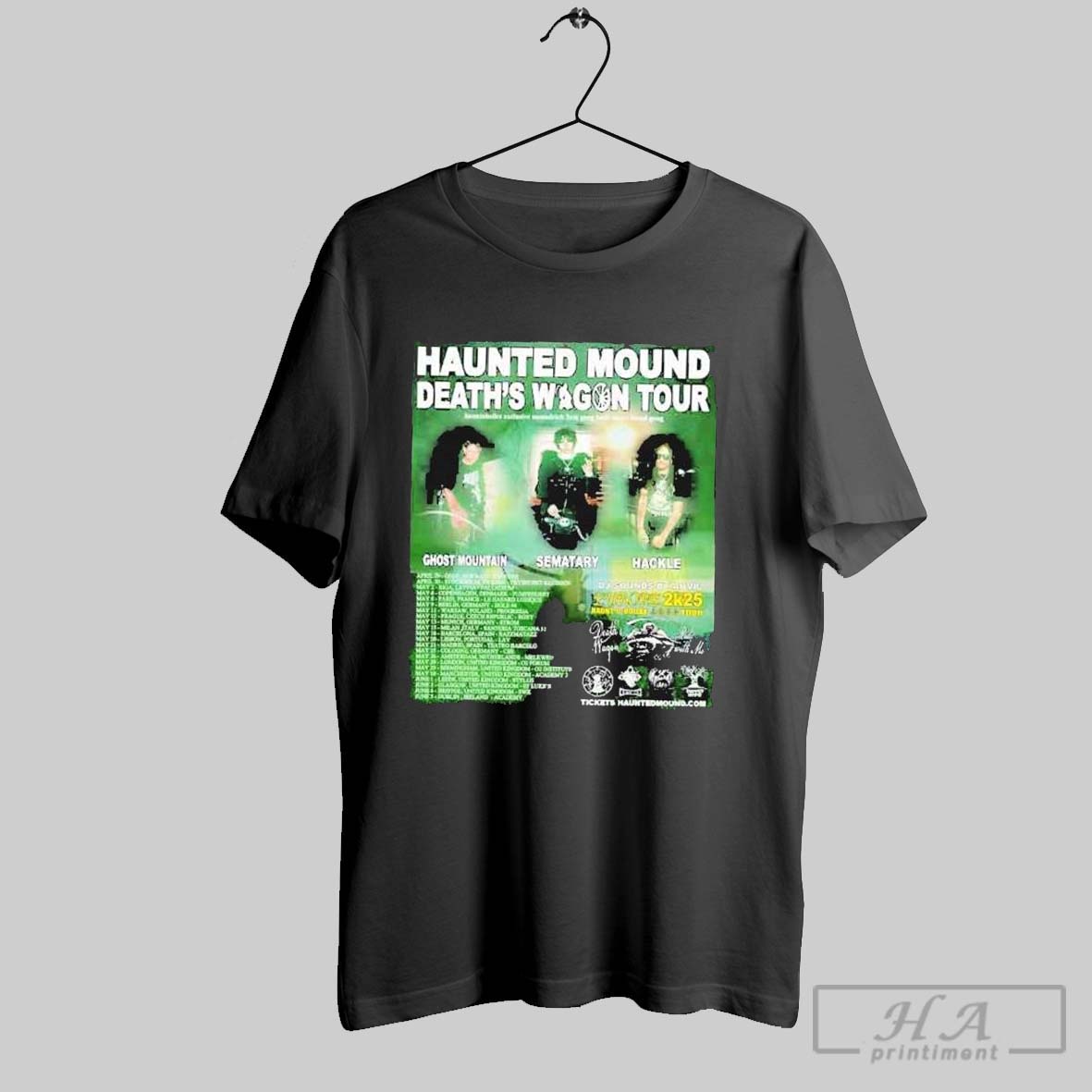 Haunted Mound Deaths Wagon Tour 2025 Shirt