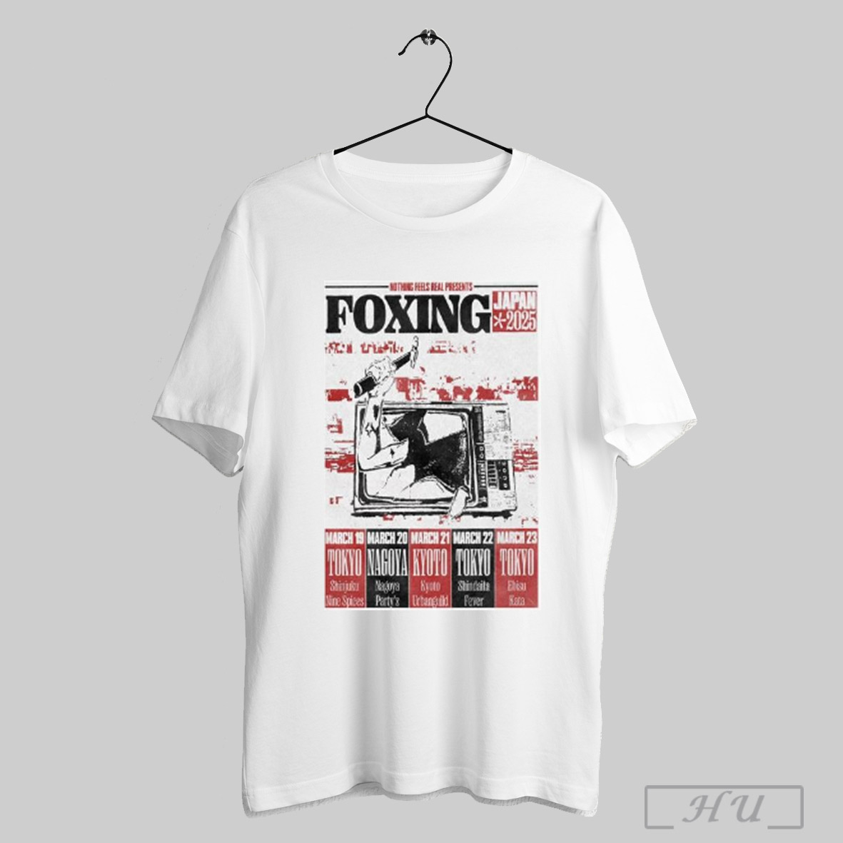 Foxing Japan Nothing Feels Real Tour 2025 Shirt