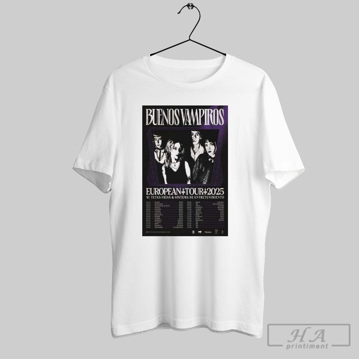 Buenos Vampiros European Tour 2025 Poster Shirt